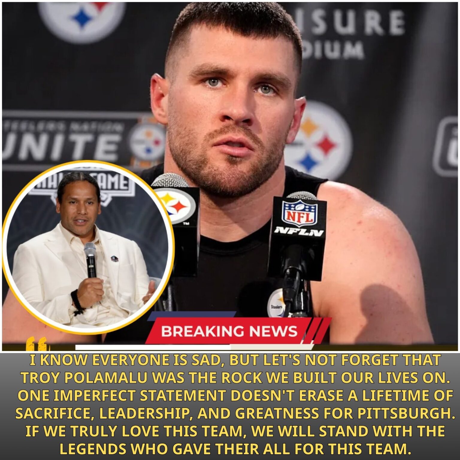 T.J. Watt Breaks His Silence to Defend Steelers Icon Troy Polamalu ...
