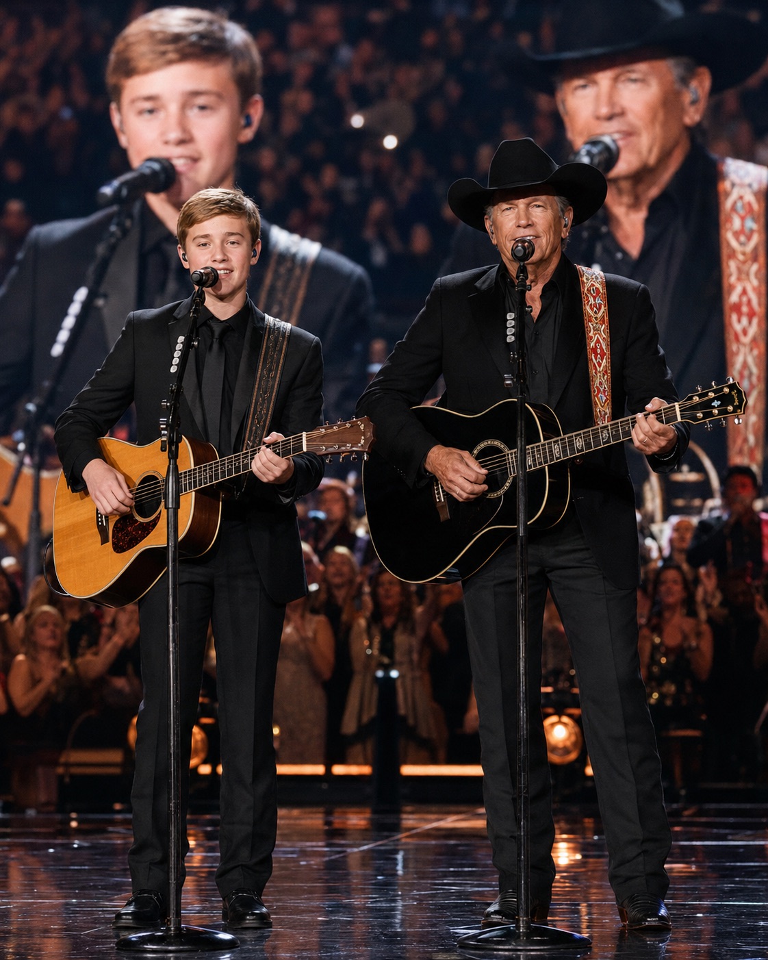 GEORGE STRAIT AND HIS 13-YEAR-OLD GRANDSON TURNED “AMARILLO BY MORNING” INTO A FAMILY LEGACY MOMENT