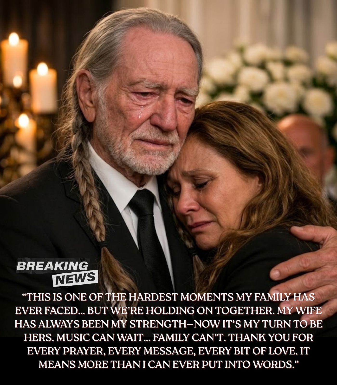 WILLIE NELSON’S REPORTED EMOTIONAL ANNOUNCEMENT REMINDS FANS THAT EVEN LEGENDS CARRY FRAGILE MOMENTS