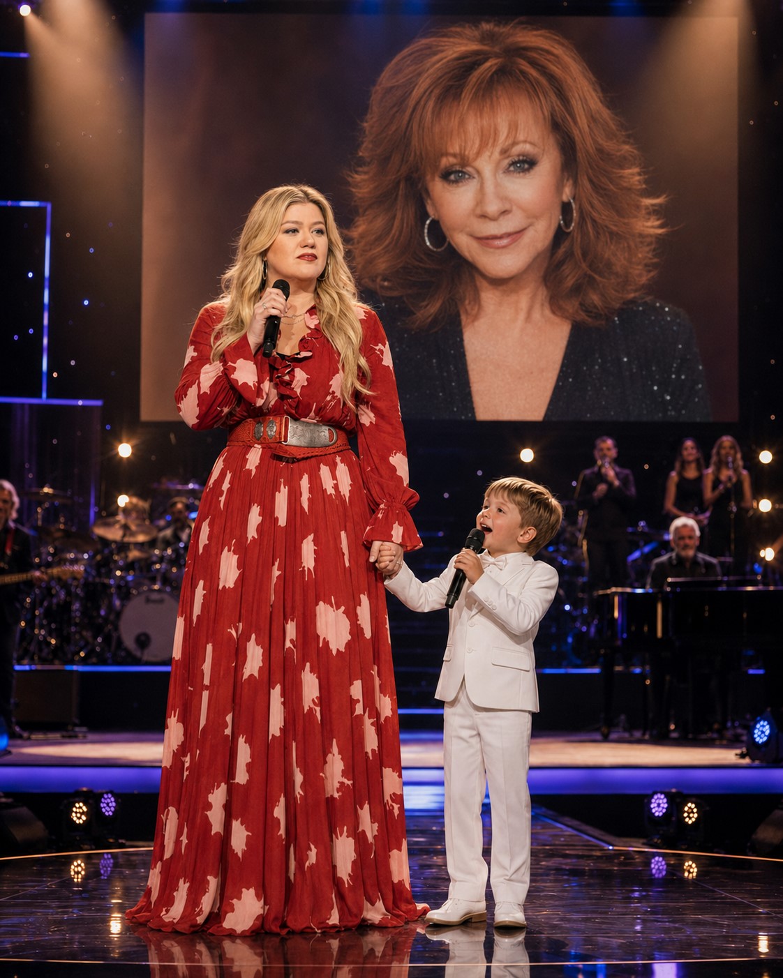 KELLY CLARKSON AND HER SON’S EMOTIONAL TRIBUTE TO REBA McENTIRE TURNED ONE COUNTRY CLASSIC INTO A MOMENT NO ONE COULD FORGET