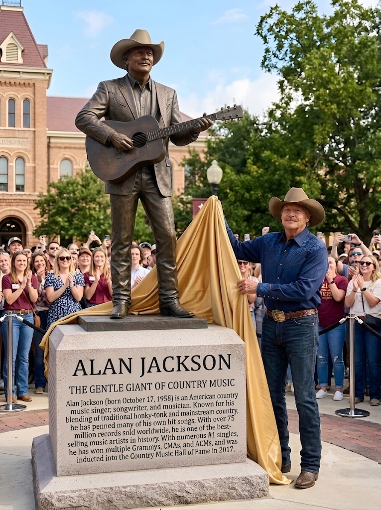 GEORGIA UNVEILS A STATUE FOR ALAN JACKSON — AND FANS SAY IT FELT LIKE HOMETOWN LOVE CARVED IN STONE
