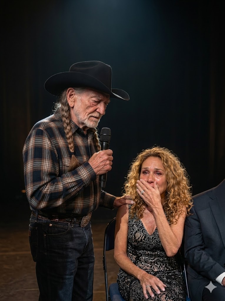 WILLIE NELSON’S WHISPER TO ANNIE D’ANGELO TURNED AN ARENA INTO A LOVE LETTER