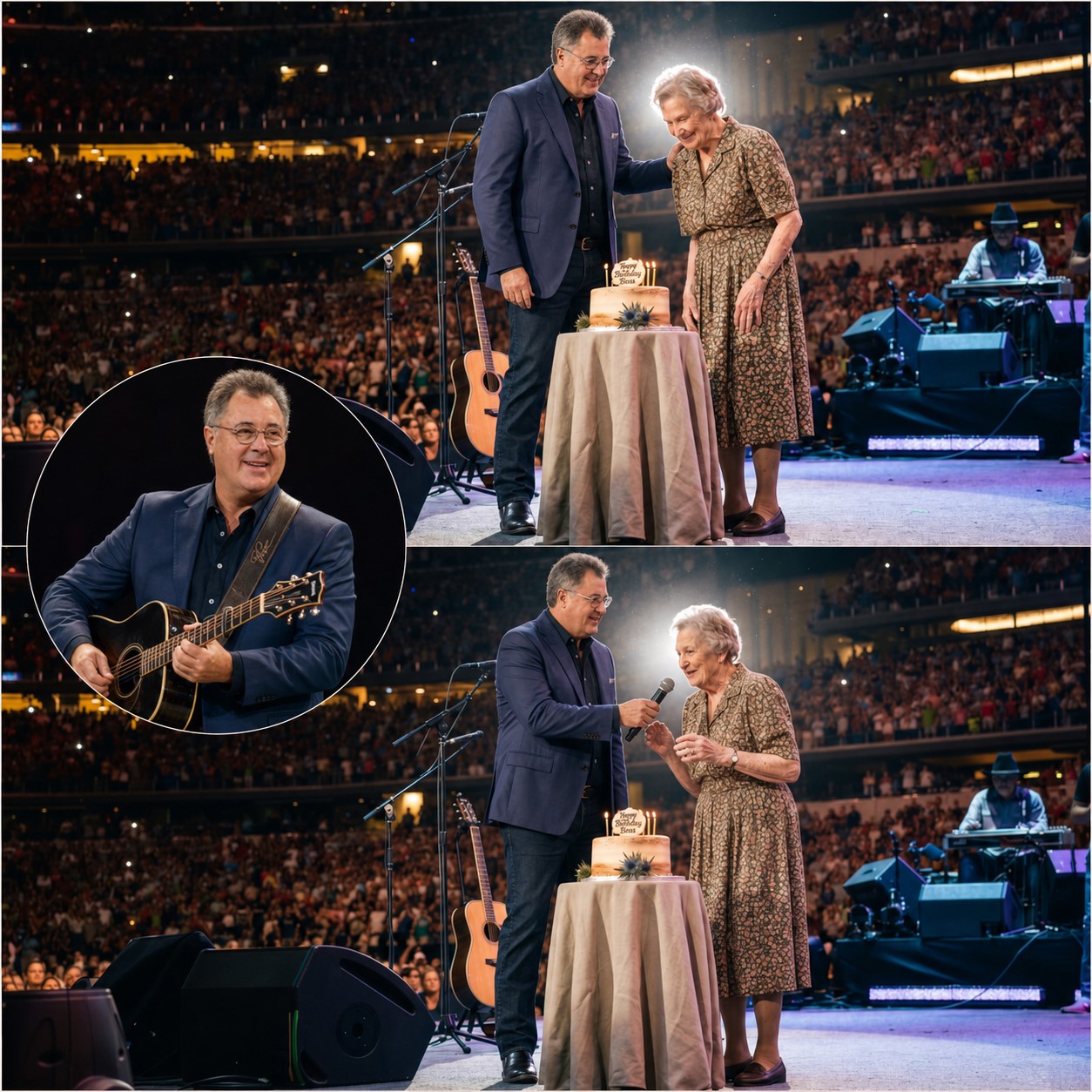VINCE GILL’S BIRTHDAY SURPRISE FOR AN ELDERLY FAN TURNED A NASHVILLE CONCERT INTO A NIGHT OF PURE GRACE