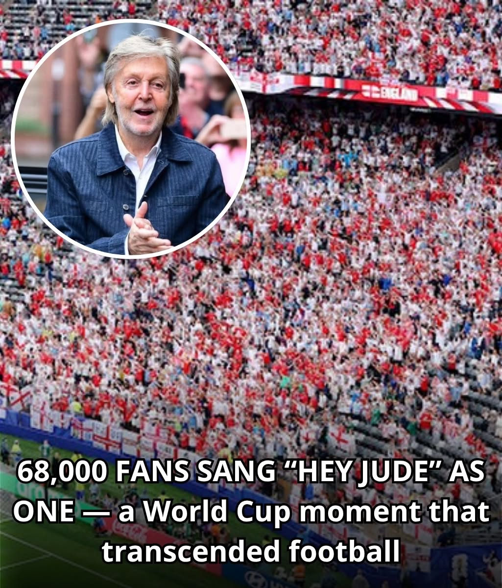 WHEN 68,000 ENGLAND FANS SANG “HEY JUDE,” PAUL McCARTNEY’S ANTHEM TURNED A WORLD CUP MATCH INTO MUSIC HISTORY