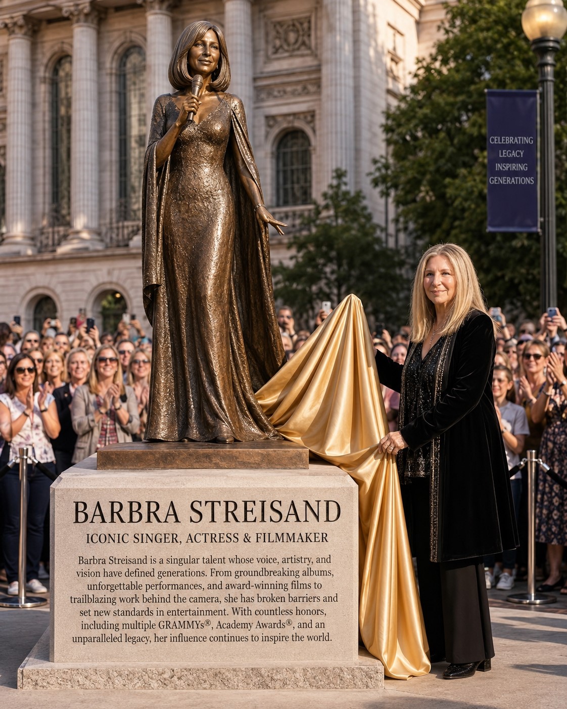 BROOKLYN HONORS BARBRA STREISAND WITH A STATUE — AND FANS SAY IT FEELS LIKE A HOMECOMING WRITTEN IN TEARS