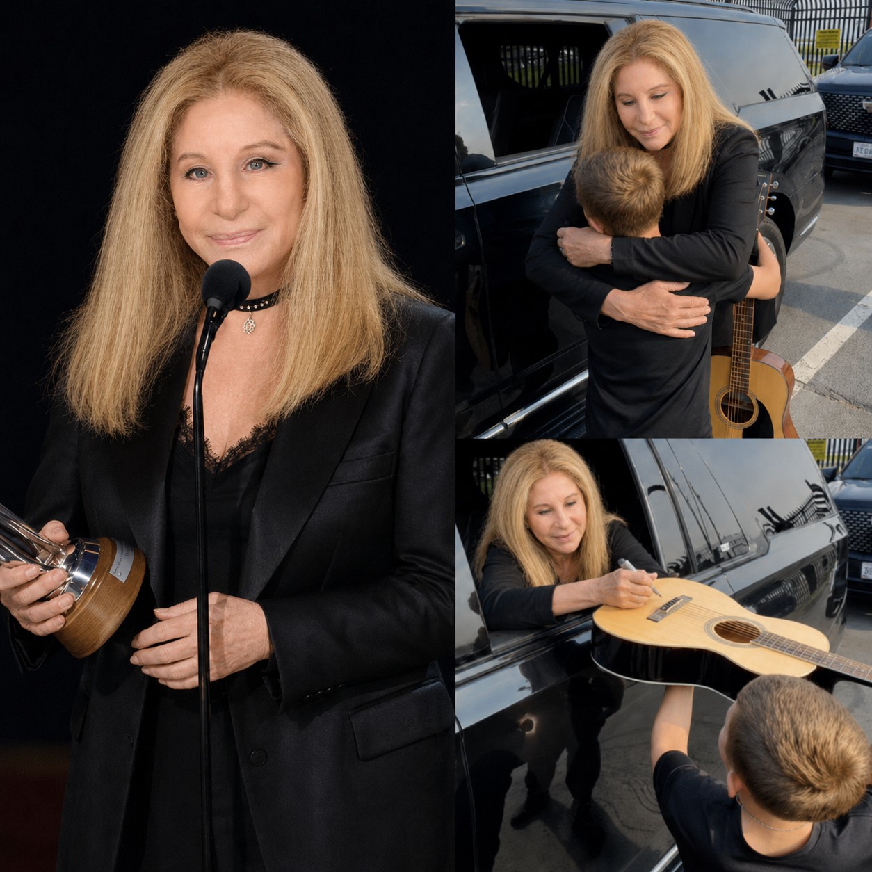 BARBRA STREISAND STOPPED FOR A YOUNG GIRL SINGING ALONE — AND TURNED A QUIET PARKING LOT MOMENT INTO PURE MAGIC