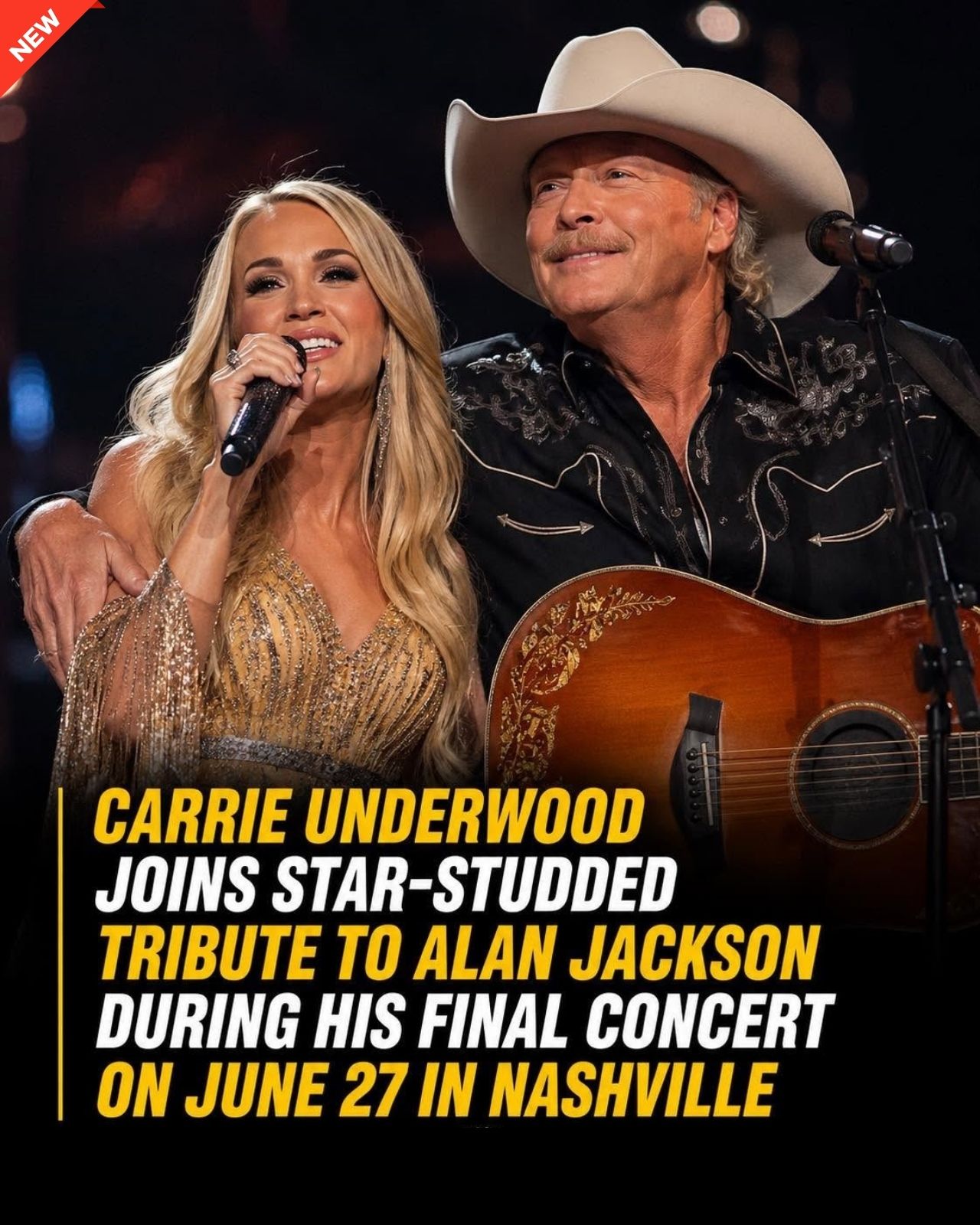 CARRIE UNDERWOOD JOINS COUNTRY LEGENDS FOR ALAN JACKSON’S FINAL BOW — A FAREWELL NIGHT NASHVILLE WILL NEVER FORGET