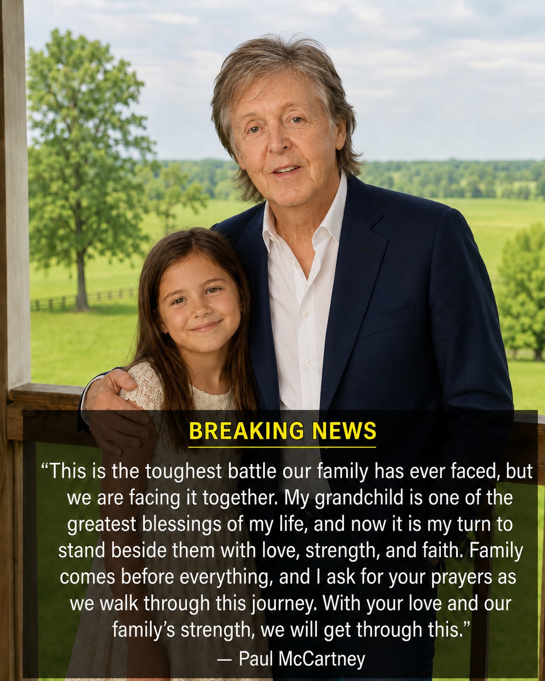 PAUL McCARTNEY’S REPORTED FAMILY MESSAGE REMINDS FANS THAT EVEN THE GREATEST LEGENDS ARE GRANDFATHERS FIRST