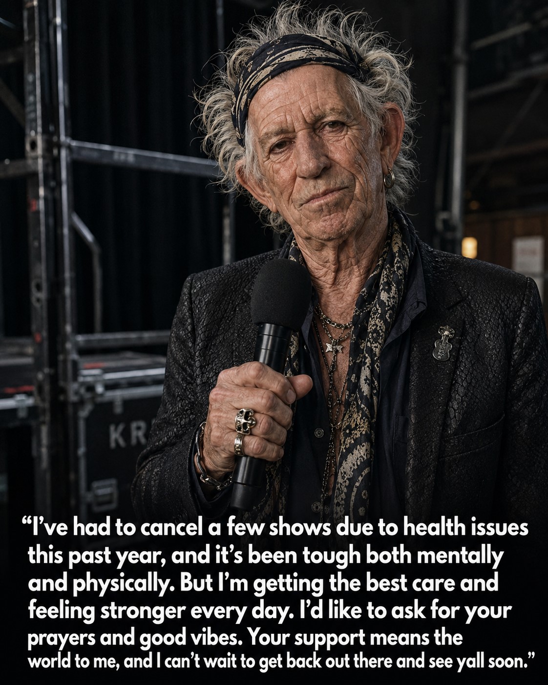 KEITH RICHARDS’ MESSAGE OF STRENGTH HAS FANS RALLYING AROUND HIM — “I’M STILL HERE, STILL FIGHTING”