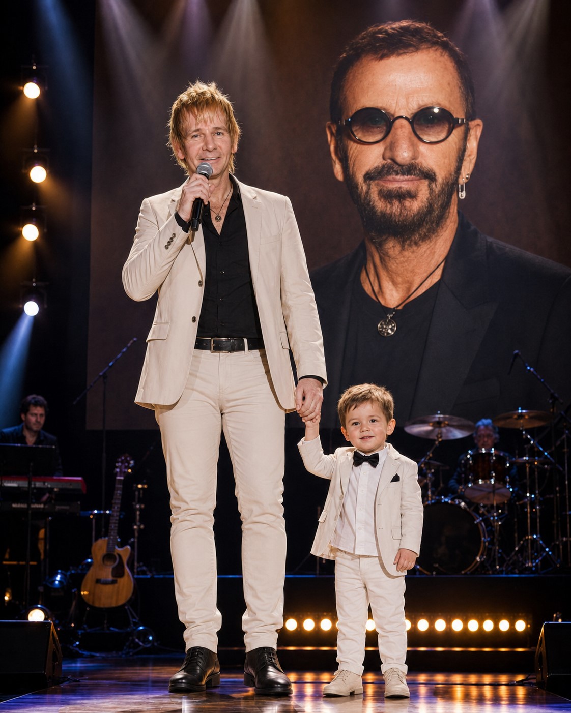 RINGO STARR BROKE DOWN AS ZAK STARKEY AND HIS 4-YEAR-OLD SON SANG “PHOTOGRAPH” — THREE GENERATIONS, ONE UNFORGETTABLE TRIBUTE