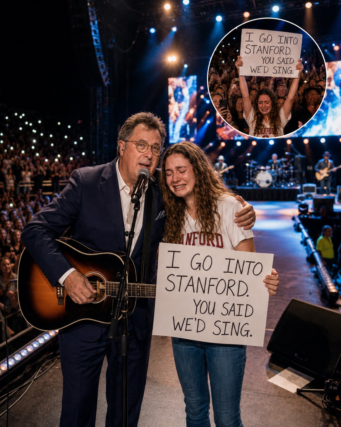 VINCE GILL’S REPORTED OPRY PROMISE WITH LILY TRAN TURNS ONE HANDWRITTEN SIGN INTO A MOMENT OF HOPE