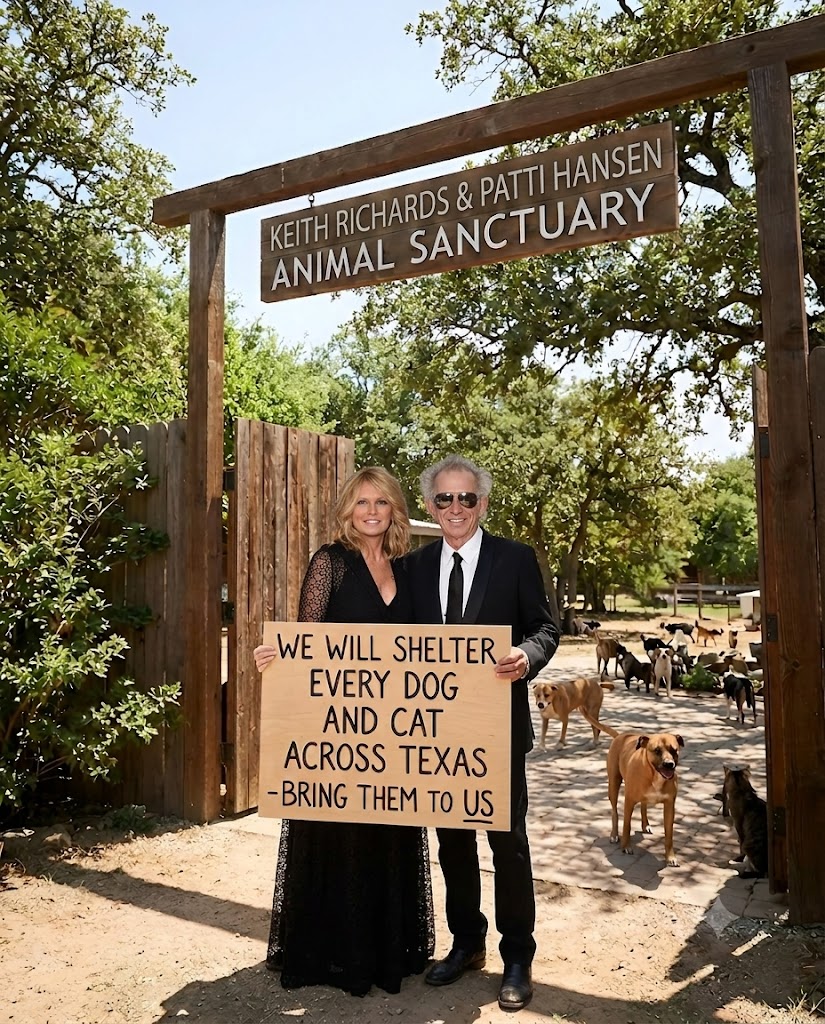 KEITH RICHARDS AND PATTI HANSEN REPORTEDLY OPEN A $15 MILLION ANIMAL SANCTUARY — “THIS IS OUR PROMISE TO THE VOICELESS”