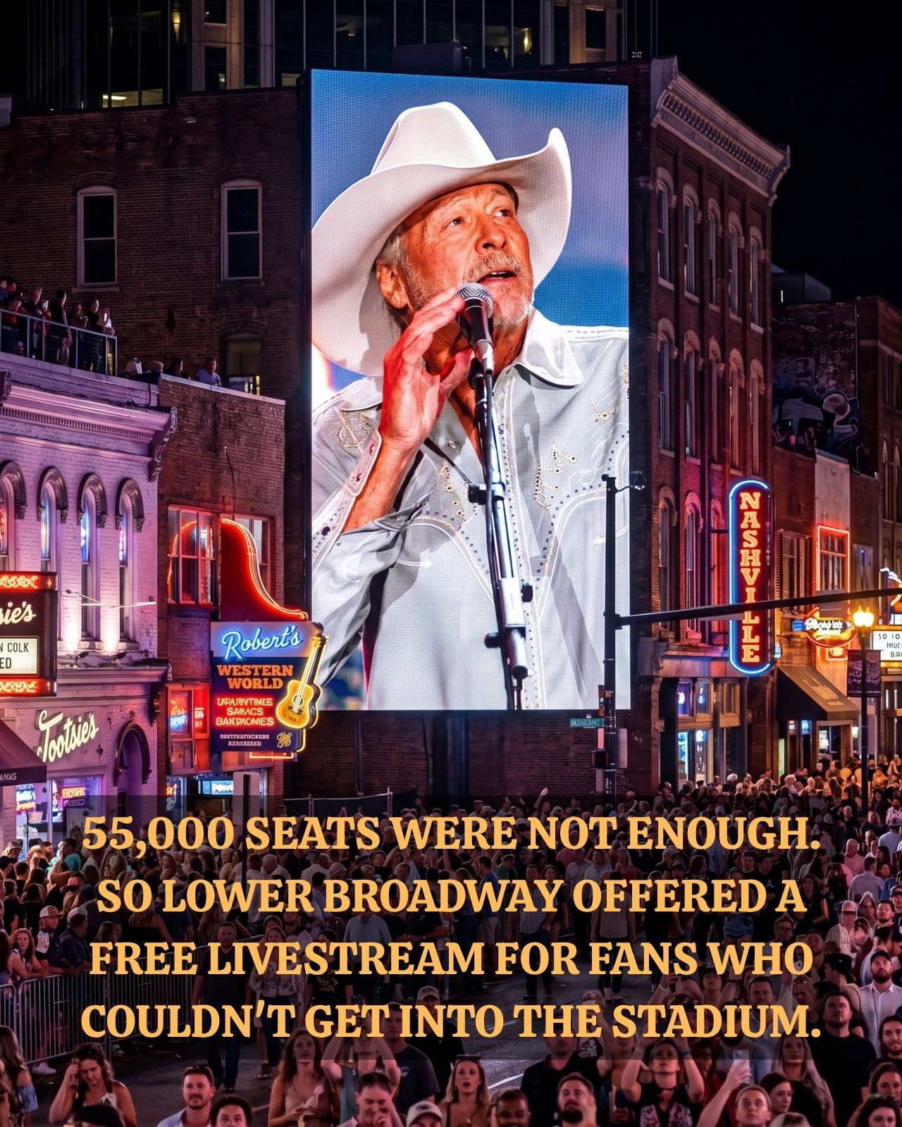 THE STADIUM SOLD OUT, SO NASHVILLE BROUGHT ALAN JACKSON’S FINAL GOODBYE TO THE STREETS