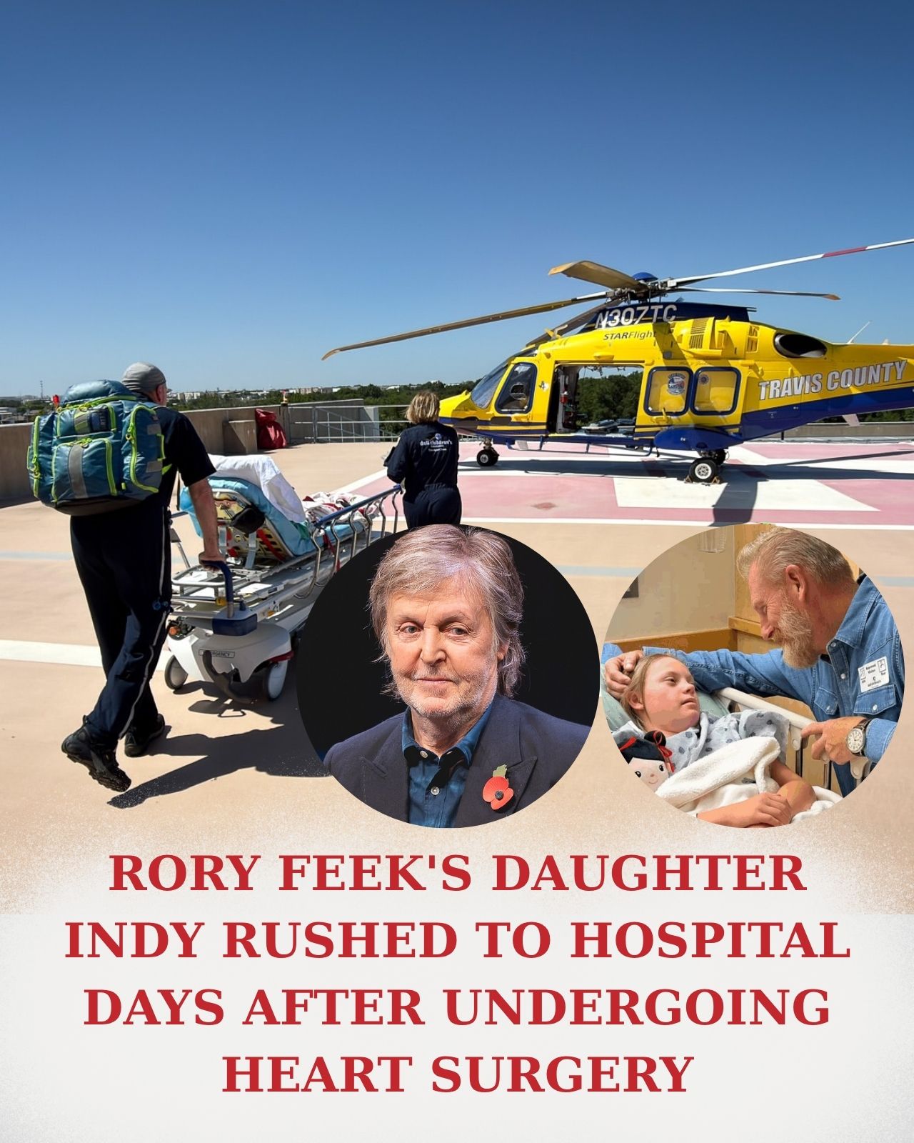 INDIANA FEEK’S HEART EMERGENCY HAS FANS PRAYING — AND PAUL McCARTNEY’S REPORTED MESSAGE BROUGHT HER FAMILY COMFORT