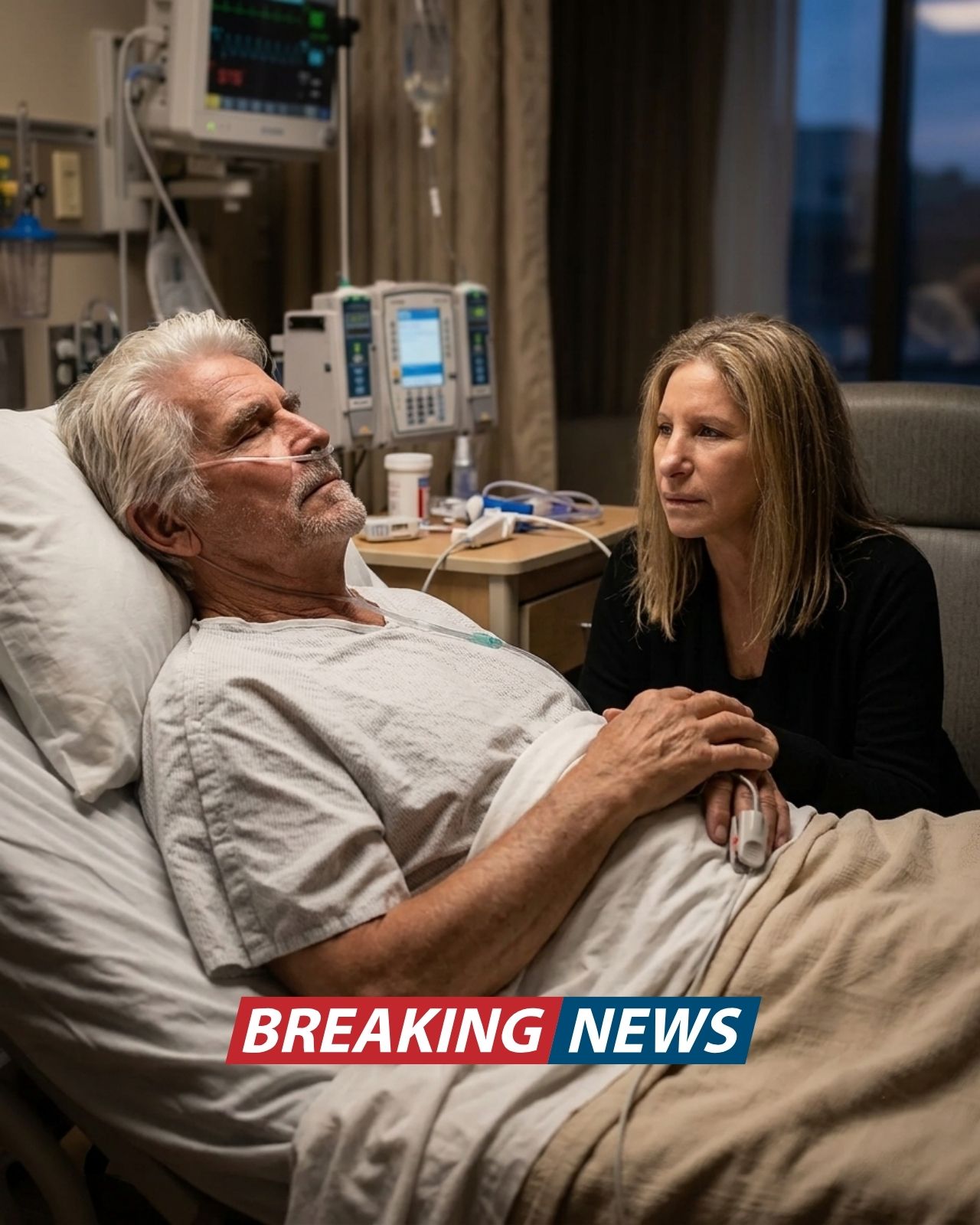 THE HOSPITAL HALLWAY WHERE BARBRA STREISAND REPORTEDLY WHISPERED, “PLEASE DON’T LEAVE ME”