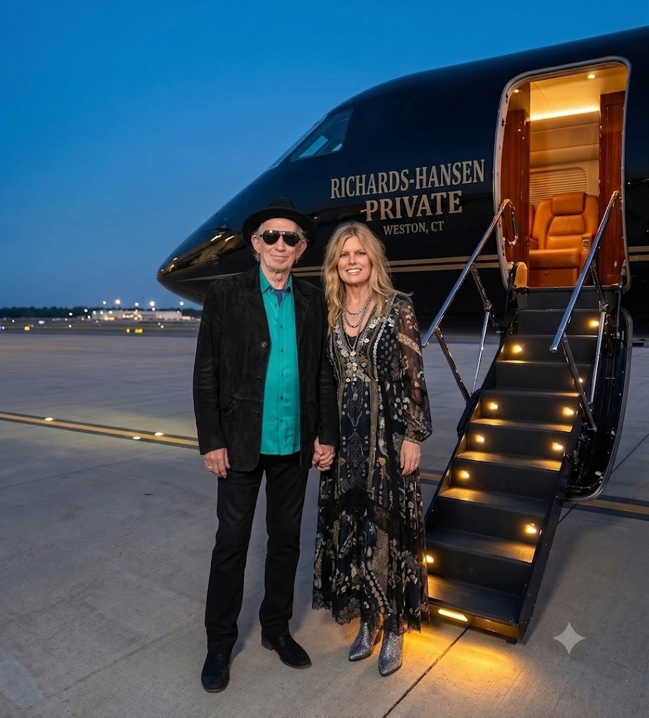 KEITH RICHARDS AND PATTI HANSEN REPORTEDLY PURCHASE A $40 MILLION PRIVATE JET — AND ITS INTERIOR TELLS THEIR ROCK ’N’ ROLL LOVE STORY
