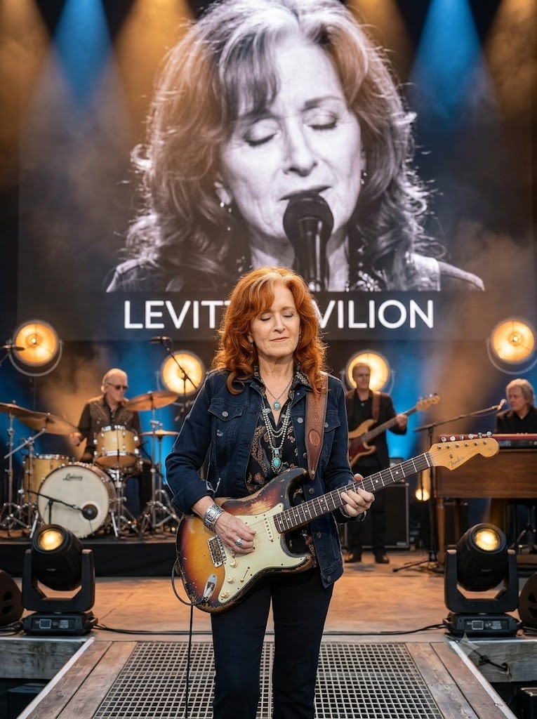 BONNIE RAITT FINALLY TOOK THE LEVITT PAVILION STAGE — AND ONE QUIET SONG TURNED A SOLD-OUT SUMMER NIGHT INTO SOMETHING FANS WON’T FORGET