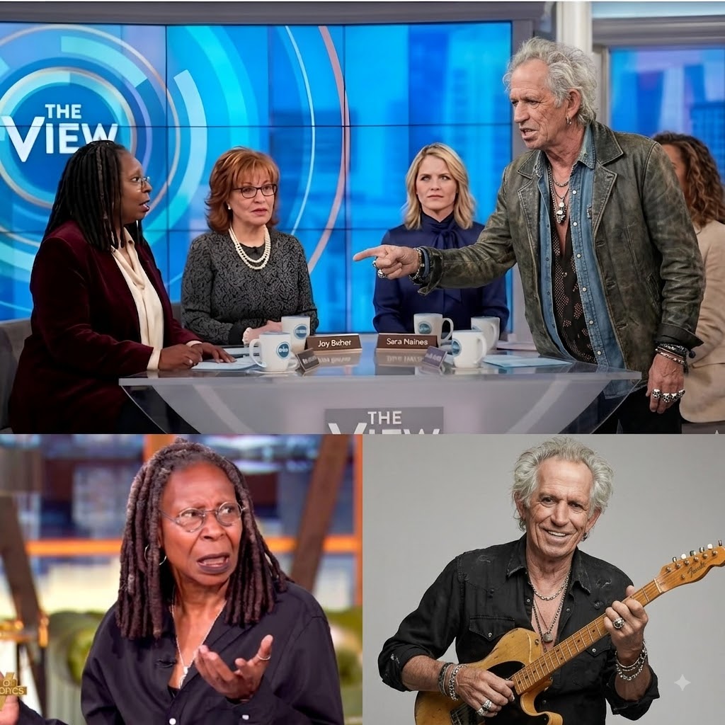 “HE’S JUST A GUITAR PLAYER” — KEITH RICHARDS’ REPORTED RESPONSE TO WHOOPI GOLDBERG LEFT THE ROOM QUIET AND TURNED A TV DISMISSAL INTO A MUCH BIGGER MESSAGE