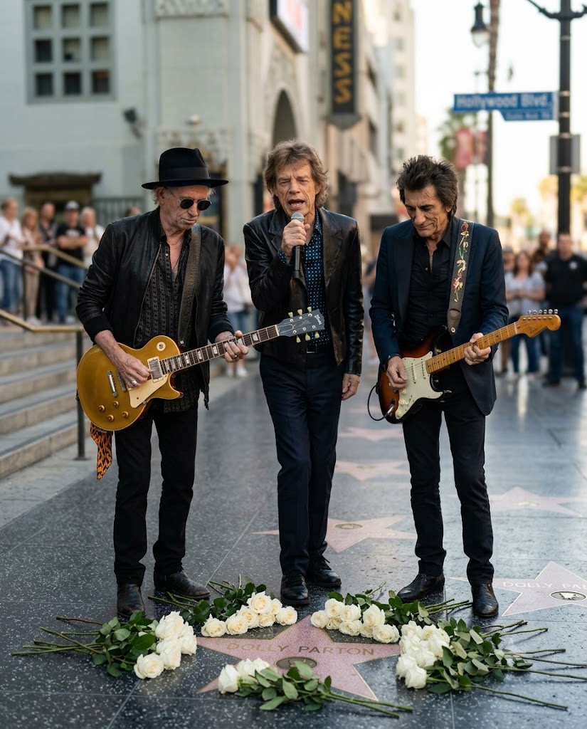 KEITH RICHARDS AND THE ROLLING STONES’ REPORTED FAREWELL AT DOLLY PARTON’S HOLLYWOOD STAR HAS LEFT MUSIC FANS DEEPLY MOVED