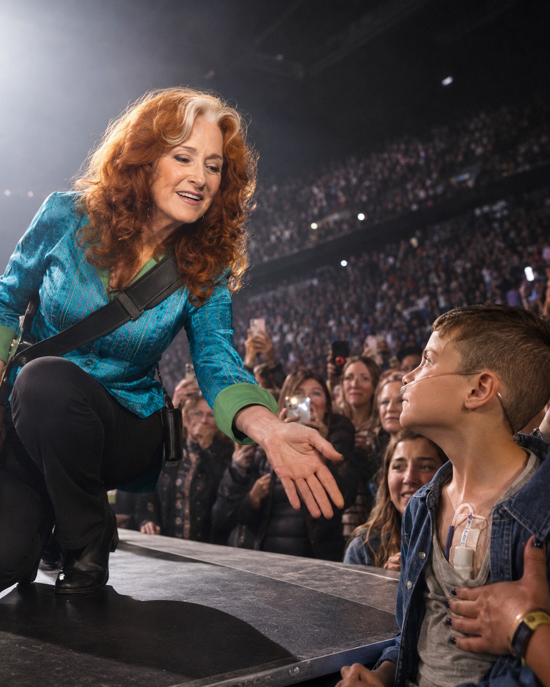 THE NIGHT 40,000 VOICES FELL SILENT — ONE SMALL BOY’S WISH TURNED A BONNIE RAITT CONCERT INTO SOMETHING FAR BIGGER THAN MUSIC