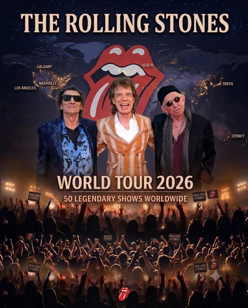 THE ROLLING STONES’ 2026 WORLD TOUR TALK HAS FANS ELECTRIFIED — MICK, KEITH AND RONNIE MAY BE READY TO RIDE AGAIN