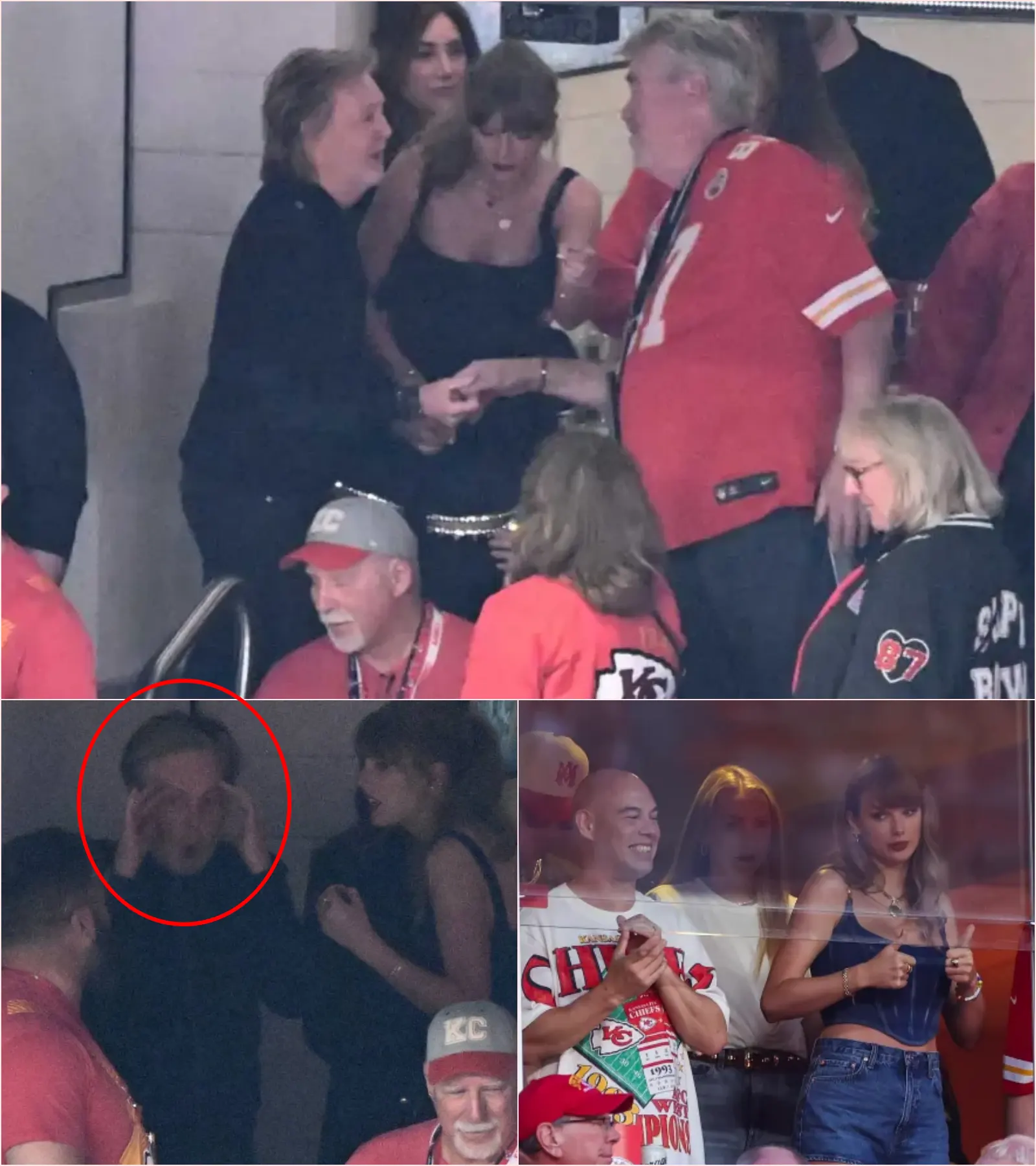 TAYLOR SWIFT TURNED INTO A STARSTRUCK FAN WHEN PAUL McCARTNEY WALKED INTO THE SUPER BOWL SUITE — THEN SHE INTRODUCED A BEATLE TO THE KELCE FAMILY