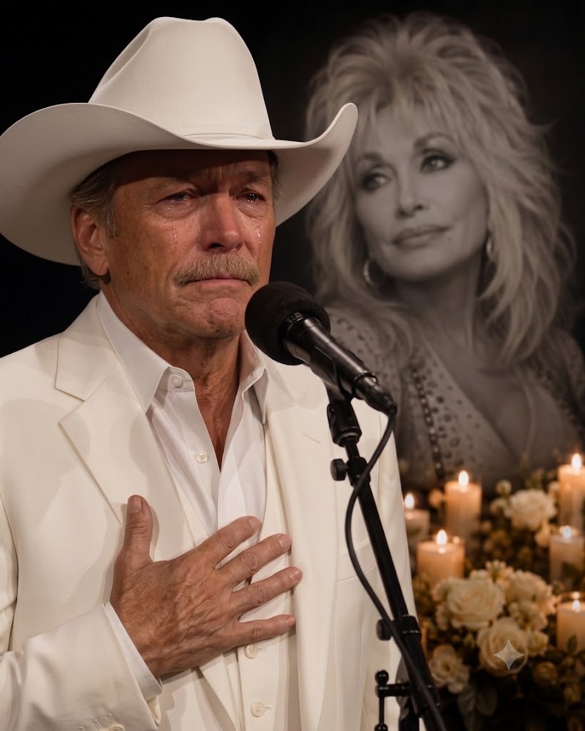 ALAN JACKSON’S QUIET FAREWELL TO DOLLY PARTON HAS COUNTRY FANS IN TEARS — ONE WHITE ROSE SAID WHAT WORDS COULD NOT