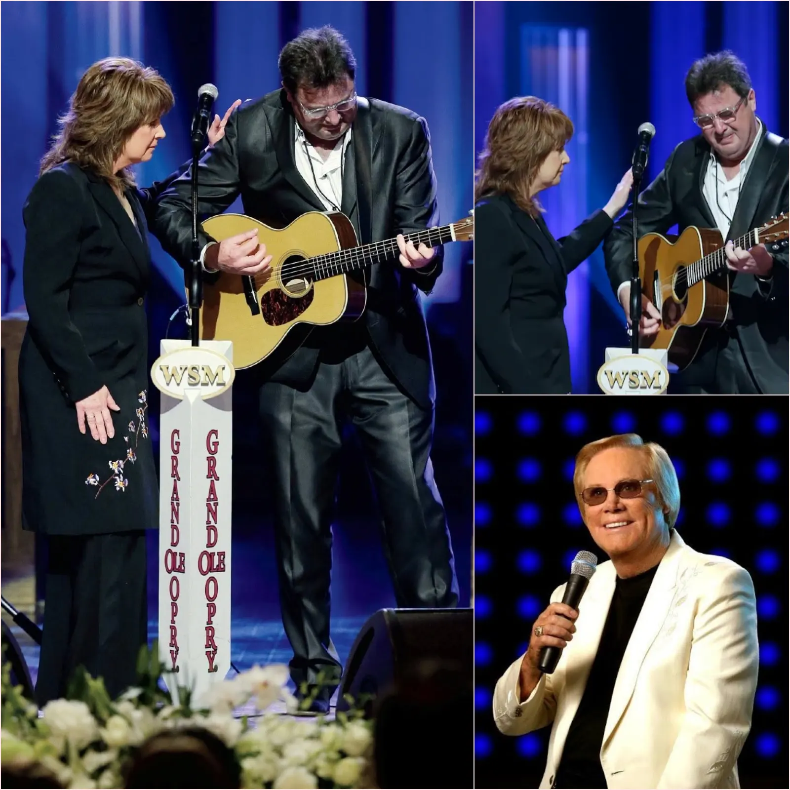 VINCE GILL BROKE DOWN MID-SONG AT GEORGE JONES’ MEMORIAL — AND PATTY LOVELESS QUIETLY CARRIED HIM THROUGH THE GOODBYE